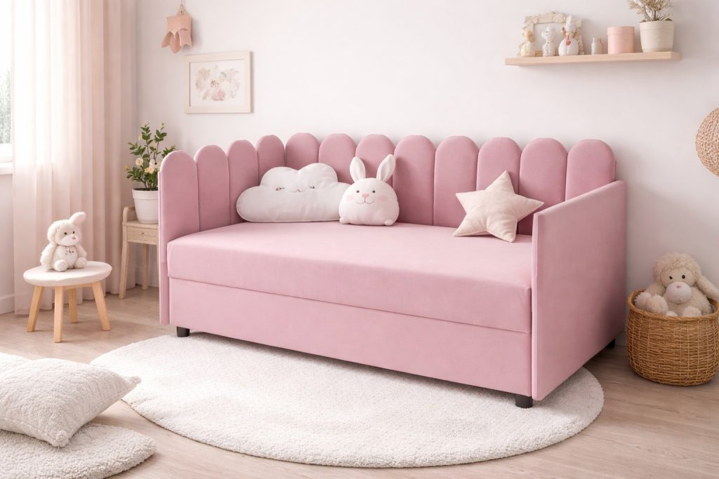 Luna Rose w różowej aranżacji pokoju dziecięcego